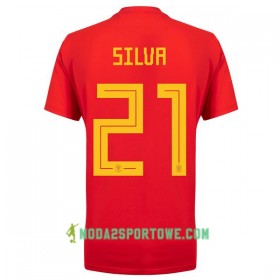 Koszulka Hiszpania David Silva 21 Damska Mistrzostwa Świata 2018 Domowe Stroje Piłkarskie